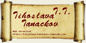Tihoslava Tanackov vizit kartica